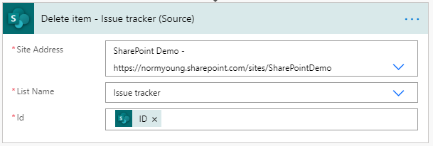 SharePoint Delete item