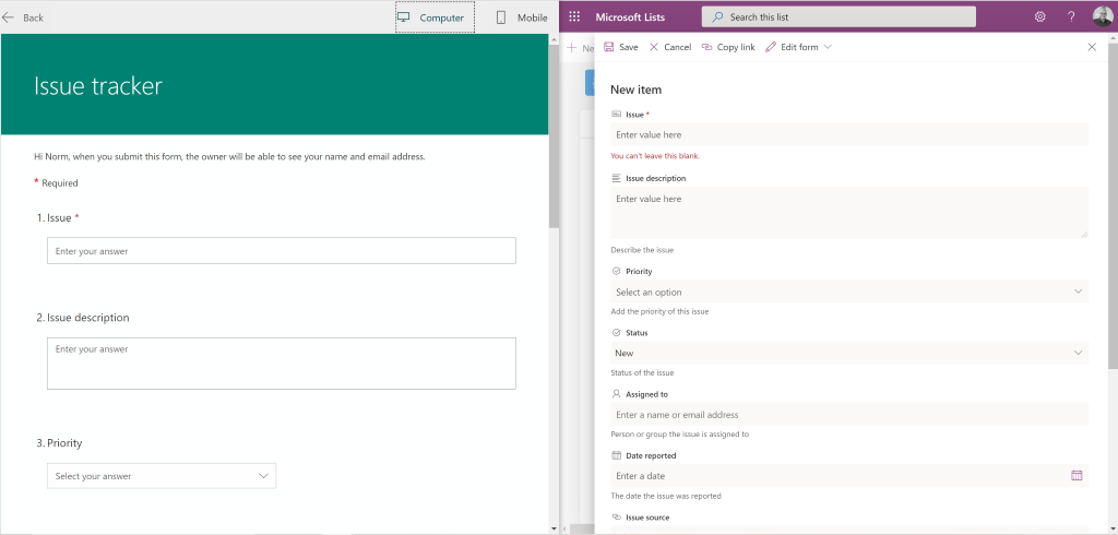 Get responses from Forms to Microsoft Lists using Power&nbsp;Automate