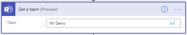 Microsoft Teams Get a team step