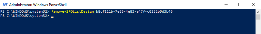 Remove-SPOListDesign cmdlet