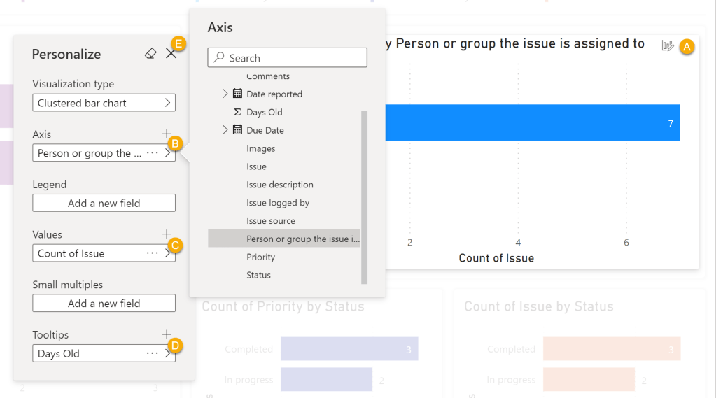 Personalize the data visualization