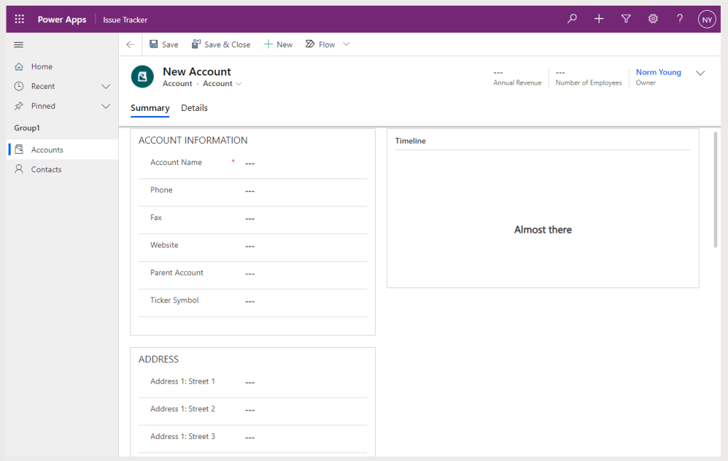 Our model-driven app